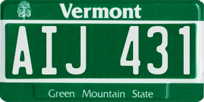 VT license plate AIJ431