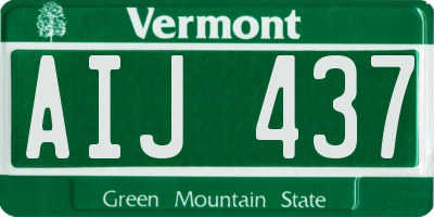 VT license plate AIJ437