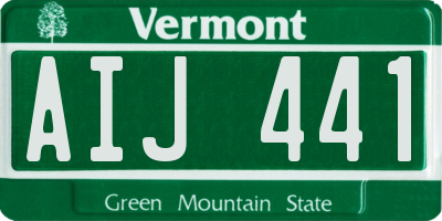 VT license plate AIJ441