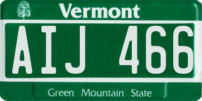 VT license plate AIJ466