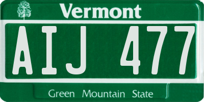 VT license plate AIJ477