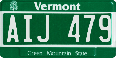 VT license plate AIJ479
