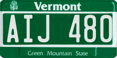 VT license plate AIJ480