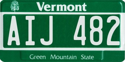 VT license plate AIJ482