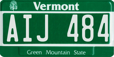 VT license plate AIJ484