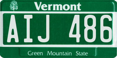 VT license plate AIJ486