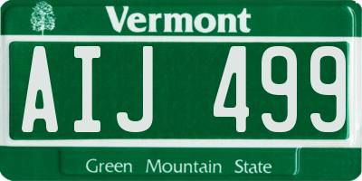 VT license plate AIJ499