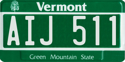 VT license plate AIJ511