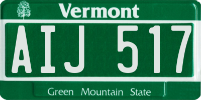 VT license plate AIJ517