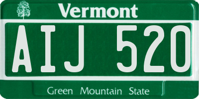 VT license plate AIJ520