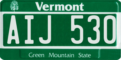 VT license plate AIJ530