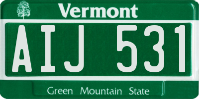 VT license plate AIJ531