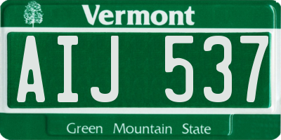 VT license plate AIJ537