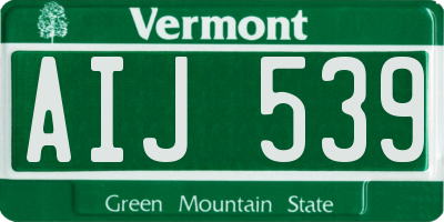 VT license plate AIJ539