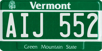VT license plate AIJ552