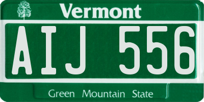 VT license plate AIJ556