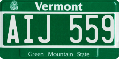 VT license plate AIJ559