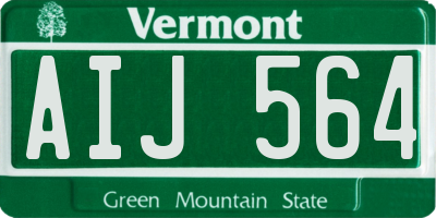 VT license plate AIJ564