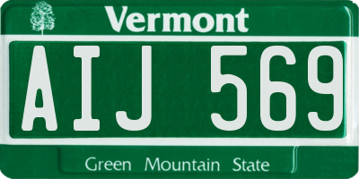 VT license plate AIJ569