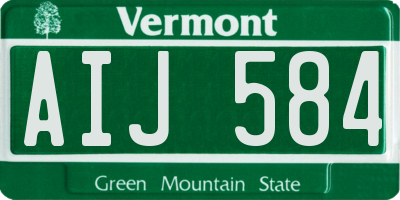 VT license plate AIJ584