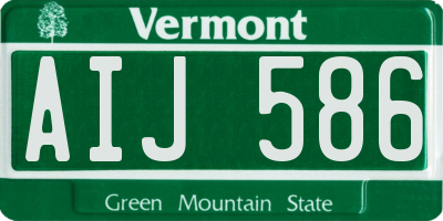 VT license plate AIJ586