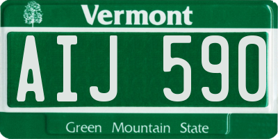 VT license plate AIJ590