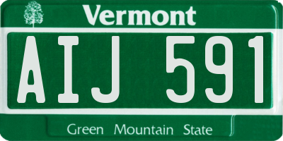 VT license plate AIJ591