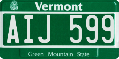 VT license plate AIJ599