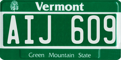 VT license plate AIJ609