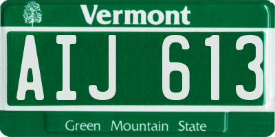 VT license plate AIJ613