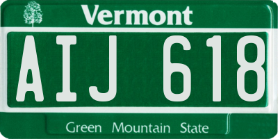 VT license plate AIJ618