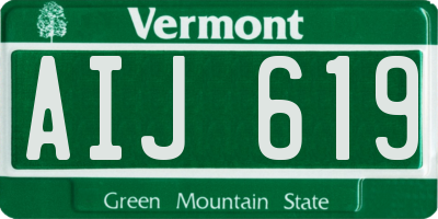 VT license plate AIJ619