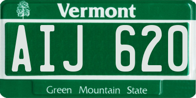 VT license plate AIJ620