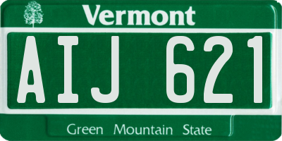 VT license plate AIJ621
