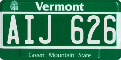 VT license plate AIJ626