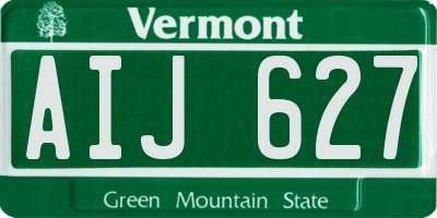 VT license plate AIJ627
