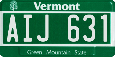 VT license plate AIJ631