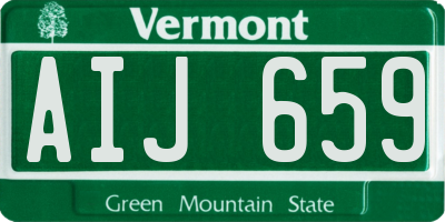 VT license plate AIJ659