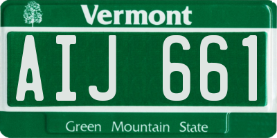 VT license plate AIJ661