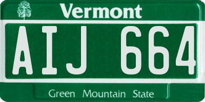 VT license plate AIJ664