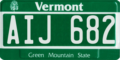 VT license plate AIJ682