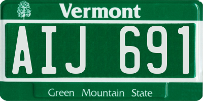 VT license plate AIJ691