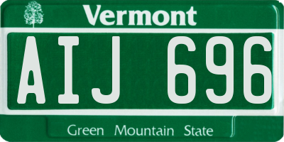 VT license plate AIJ696