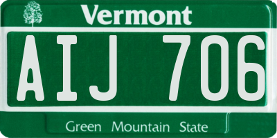 VT license plate AIJ706