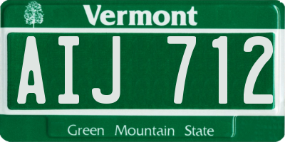 VT license plate AIJ712