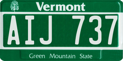VT license plate AIJ737