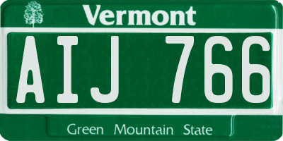 VT license plate AIJ766