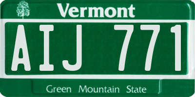 VT license plate AIJ771