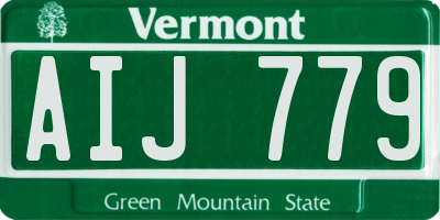 VT license plate AIJ779