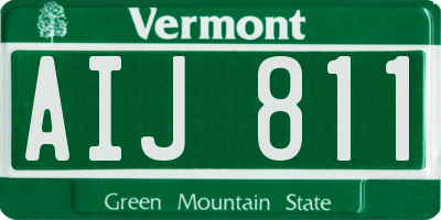 VT license plate AIJ811